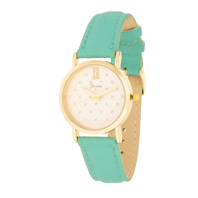 Womens Gold Leather Watch, Mint