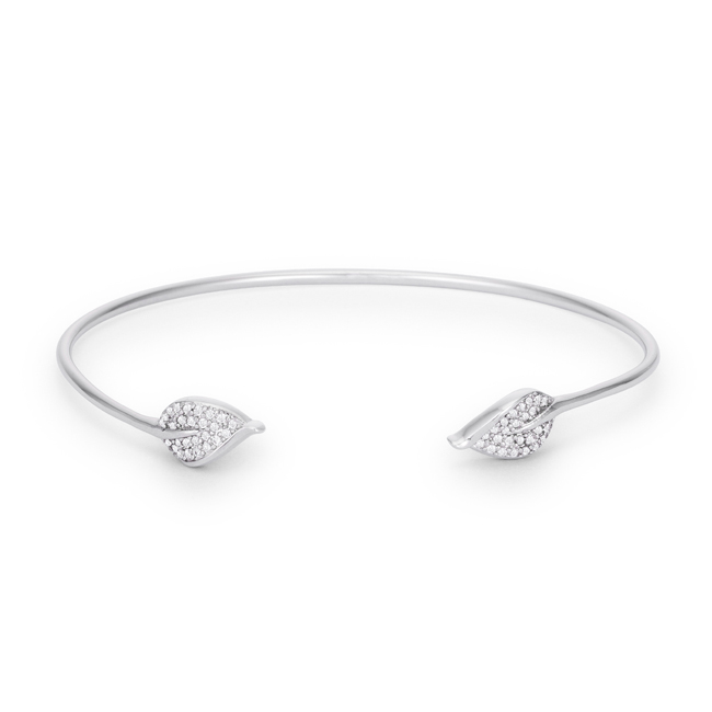 Jgoodin Bc00075r-c01 Trendy Rhodium Bracelet With Clear Cubic Zirconia Accents - Clear