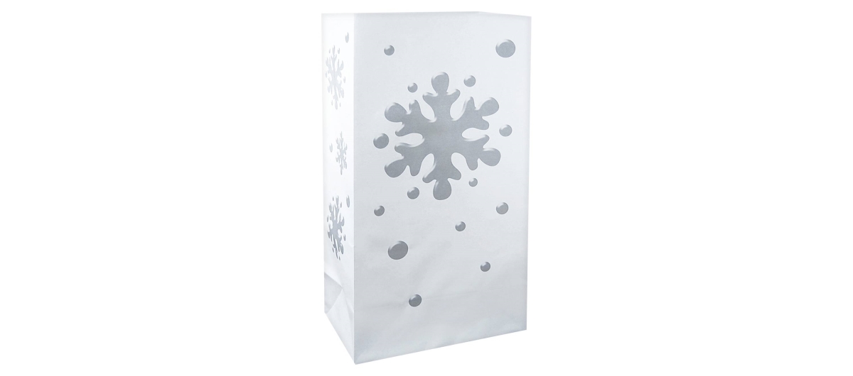 442 Luminaria Bags, Snowflake - 100 Count