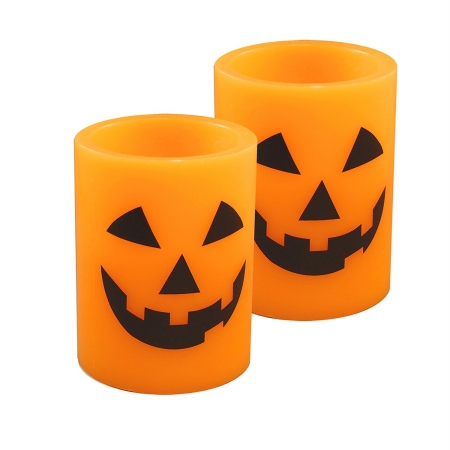 92902 Battery Operated Led Candles - Jack O-lantern - 2 Count