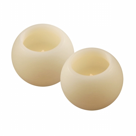 93902 Battery Operated 4 In. Ball Led Candles - 2 Count