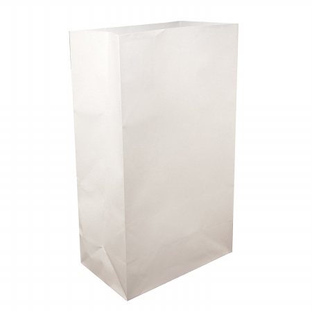 41012 Flame Resistant Luminaria Bags, White - 12 Count