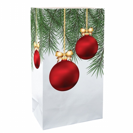 49124 Christmas Ornament Luminaria Bags - 24 Count