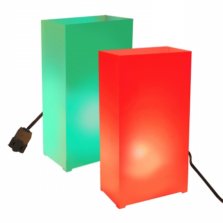 34010 Electric Luminaria Kit, Red & Green - 10 Count