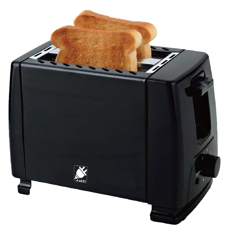 Ts007 900w 2 Slice Toaster Wide Slot Compact Toaster With Defrost, Bagel & Cancel
