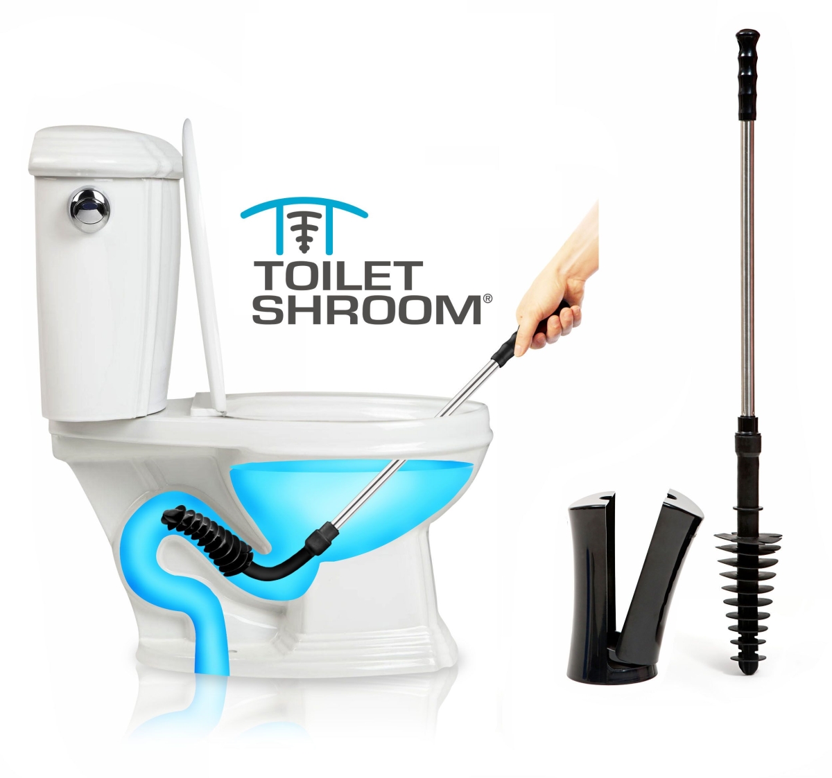 Toilshb101 Toilet Plunger Dredger - Black