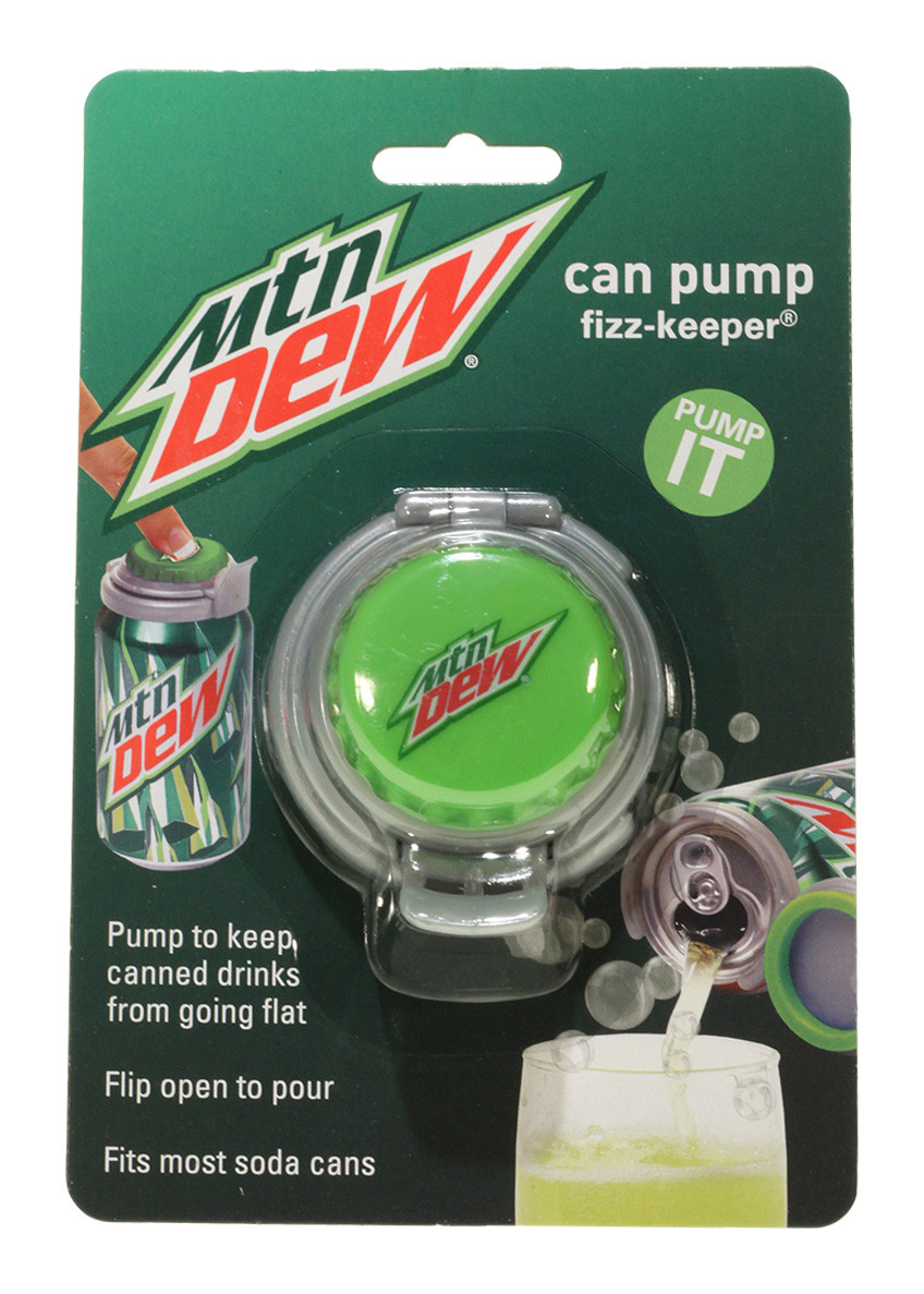 18303 Mountain Dew Modern Logo Fizz Keeper Soda Can Pump