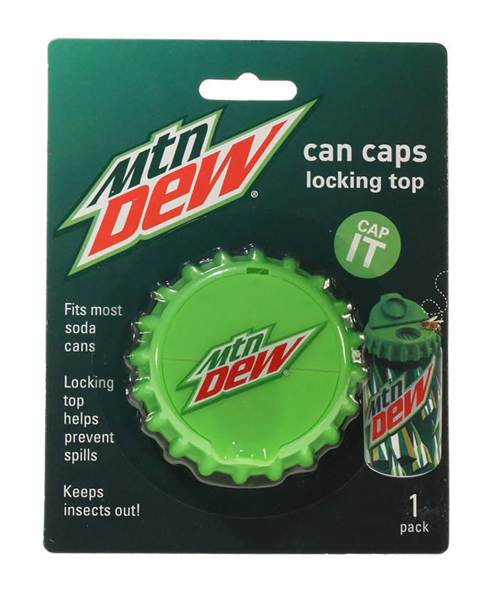 18311p3 Mountain Dew Modern Logo Snap & Sip Can Caps - Pack Of 1 & Set Of 3