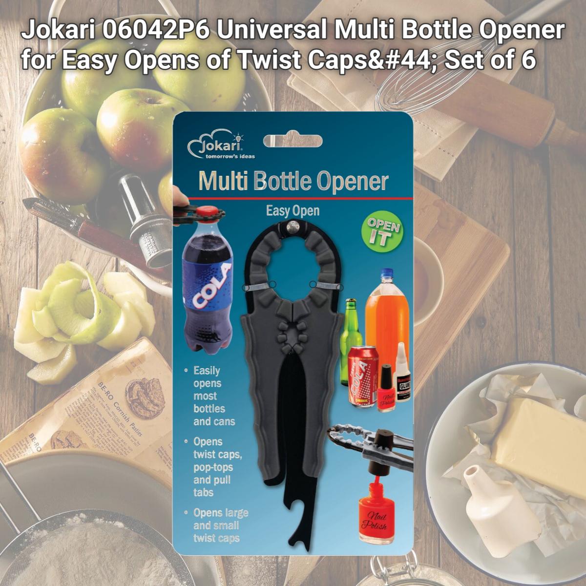 Picture of Jokari 06042P6 Universal Multi Bottle Opener for Easy Opens of Twist Caps, Set of 6