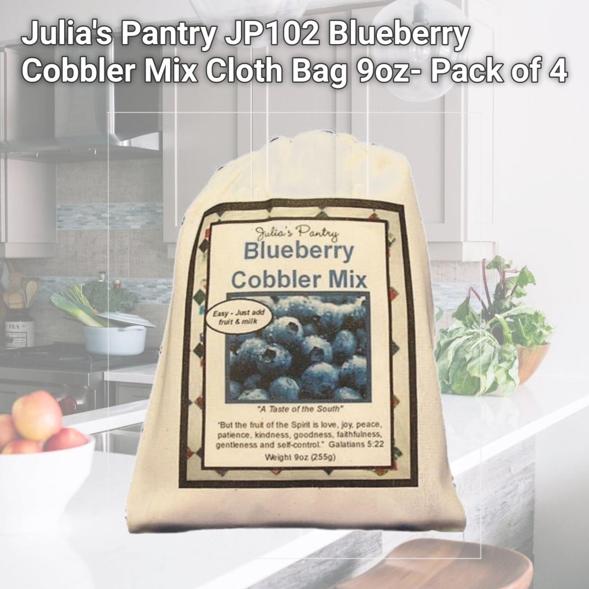 Picture of Julia's Pantry JP102 Blueberry Cobbler Mix Cloth Bag 9oz- Pack of 4