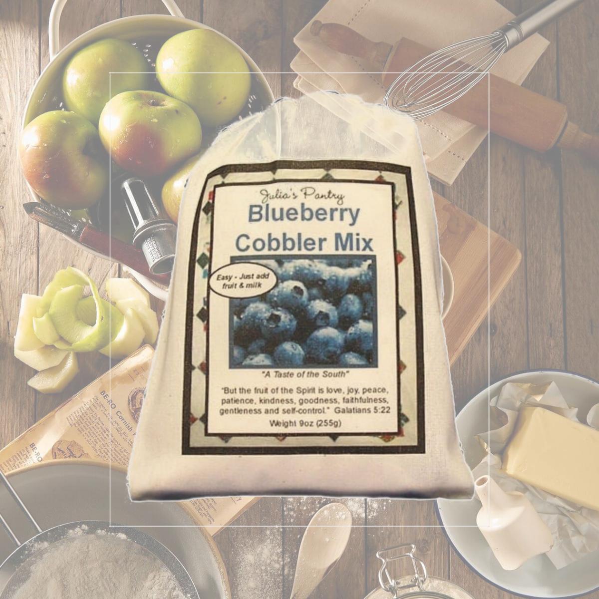 Picture of Julia's Pantry JP102 Blueberry Cobbler Mix Cloth Bag 9oz- Pack of 4