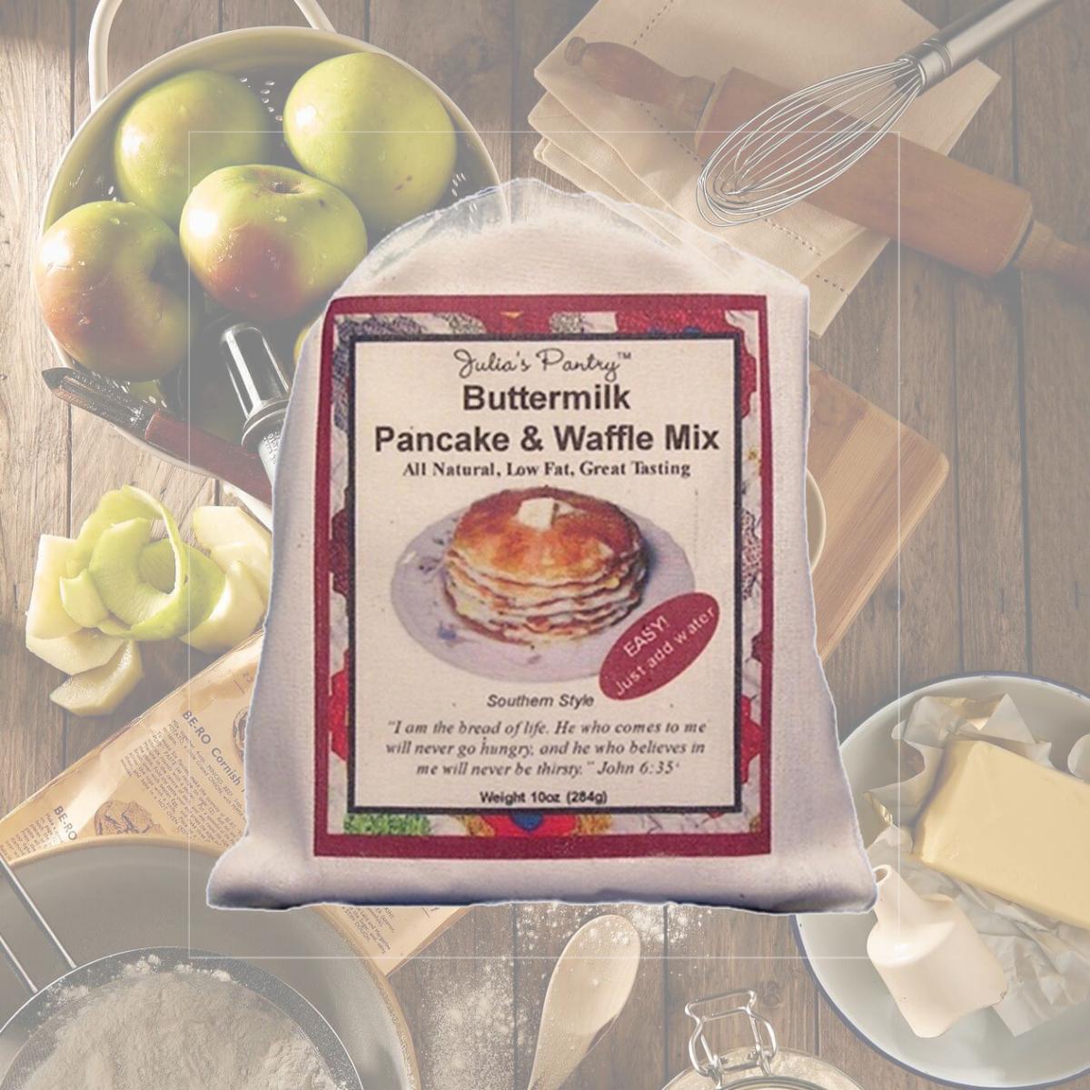 Picture of Julia's Pantry JP300 Buttermilk Pancake &amp; Waffle Mix Cloth Bag 10oz- Pack of 4