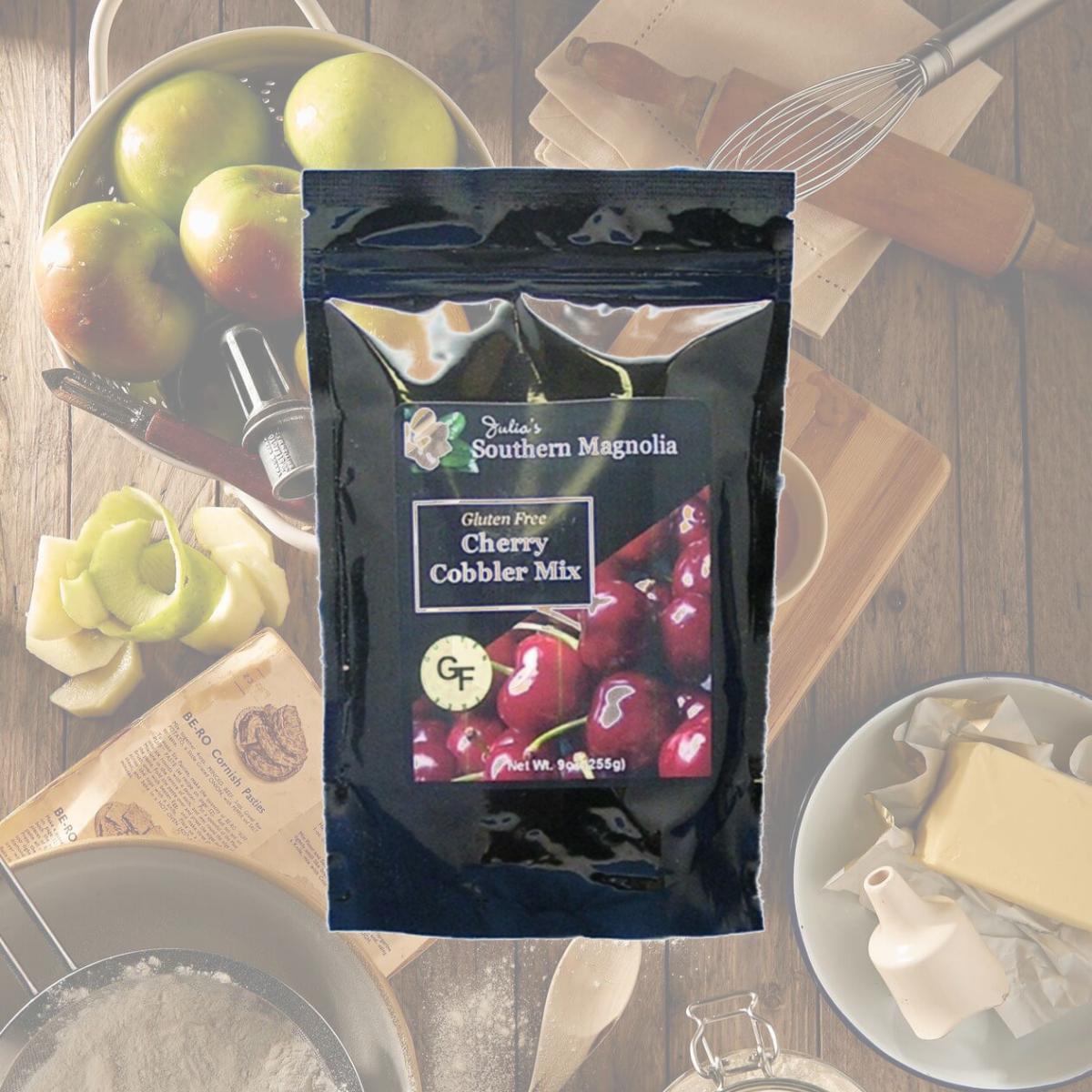 Picture of Julia's Pantry SM104 Gluten Free Cherry Cobbler Mix 9oz- Pack of 4