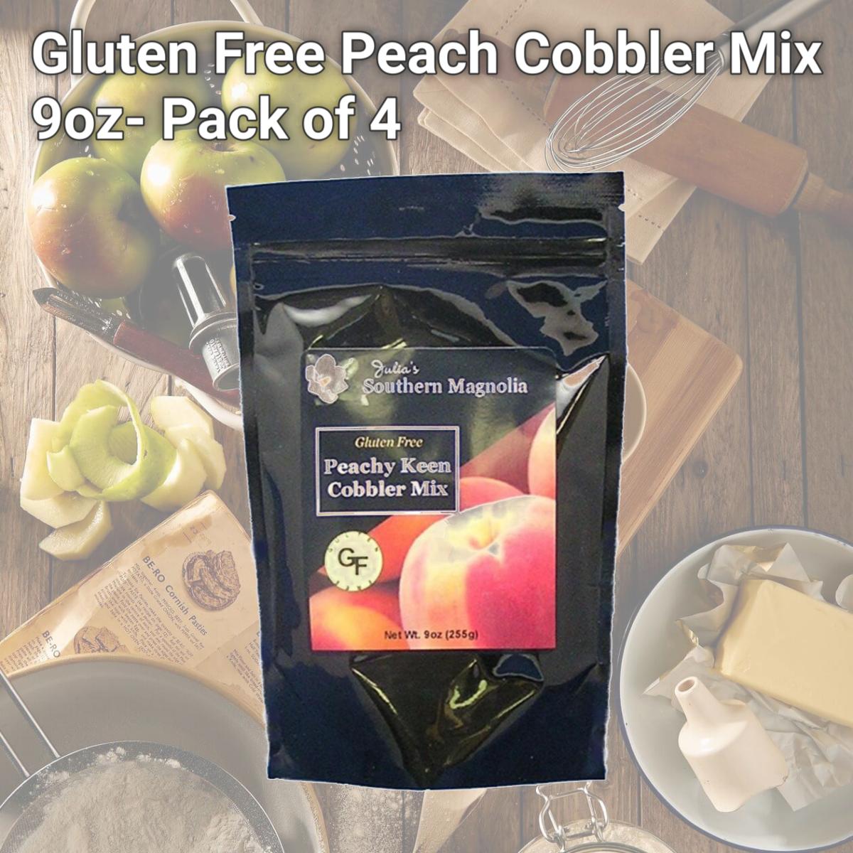 Picture of Julia's Pantry SM105 Gluten Free Peach Cobbler Mix 9oz- Pack of 4