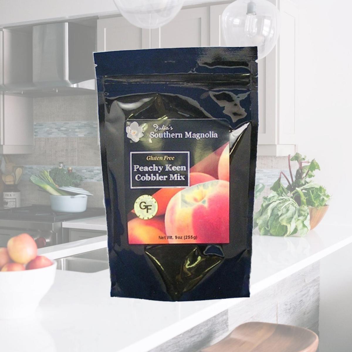 Picture of Julia's Pantry SM105 Gluten Free Peach Cobbler Mix 9oz- Pack of 4