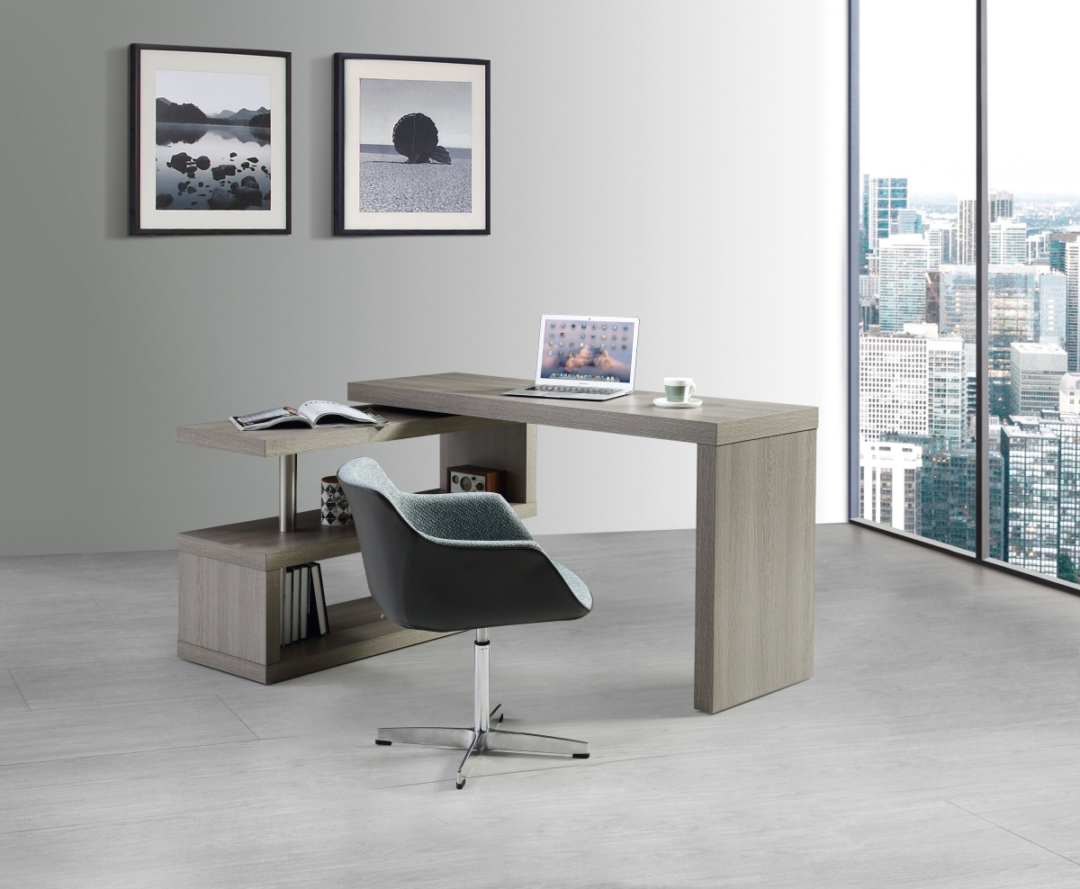 17914-gr Lp A33 Office Desk - Matte Grey - 55 X 19 X 30 In.