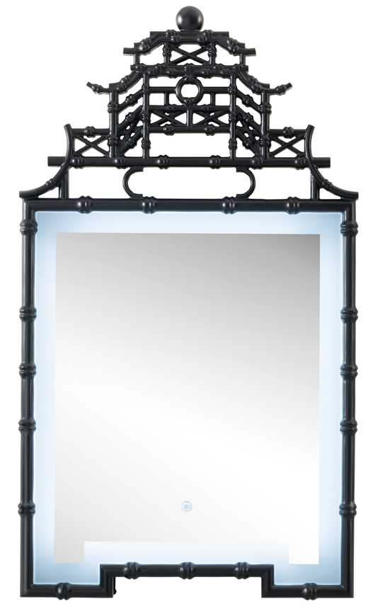 880-m28-bko 28 In. Crawford Mirror, Black Onyx