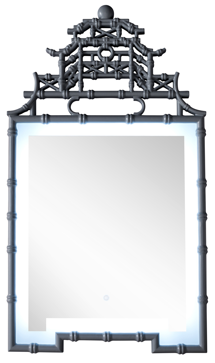 880-m28-sl 28 In. Crawford Mirror, Silver Gray