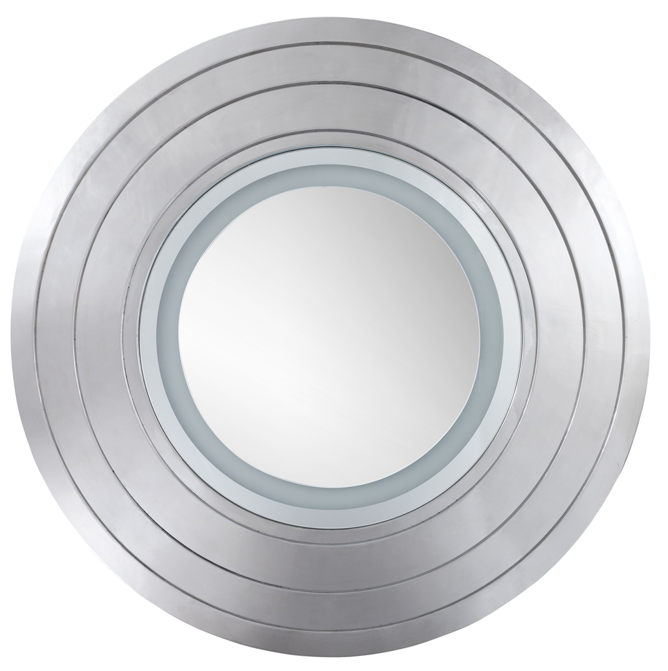 914-m43-pln 43 In. Grand Portal Mirror, Plated Nickel