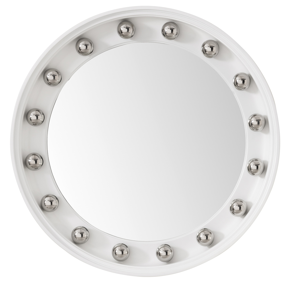 923-m36-bw-c 36 In. Halo Mirror, Bright White With Chrome