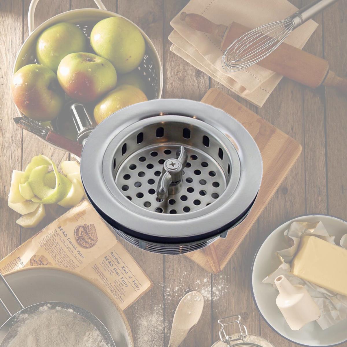 Picture of Mr. Scrappy 21-DSB-PC Garbage Disposal Sink Basket Strainer & Flange Set, Polished Chrome