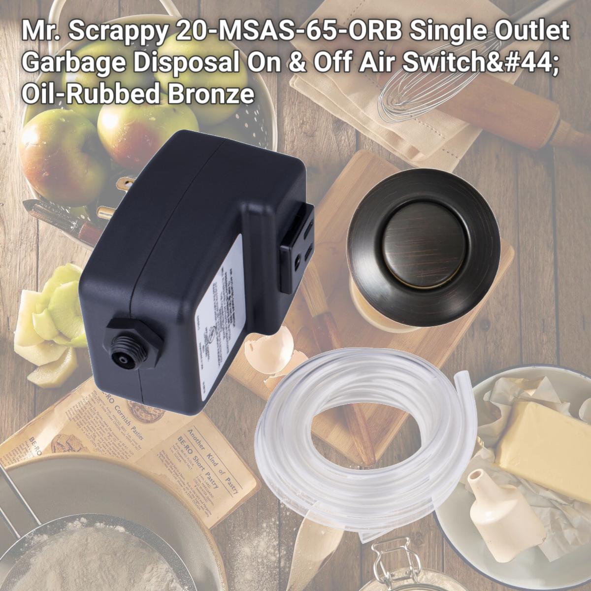 Picture of Mr. Scrappy 20-MSAS-65-ORB Single Outlet Garbage Disposal On & Off Air Switch, Oil-Rubbed Bronze