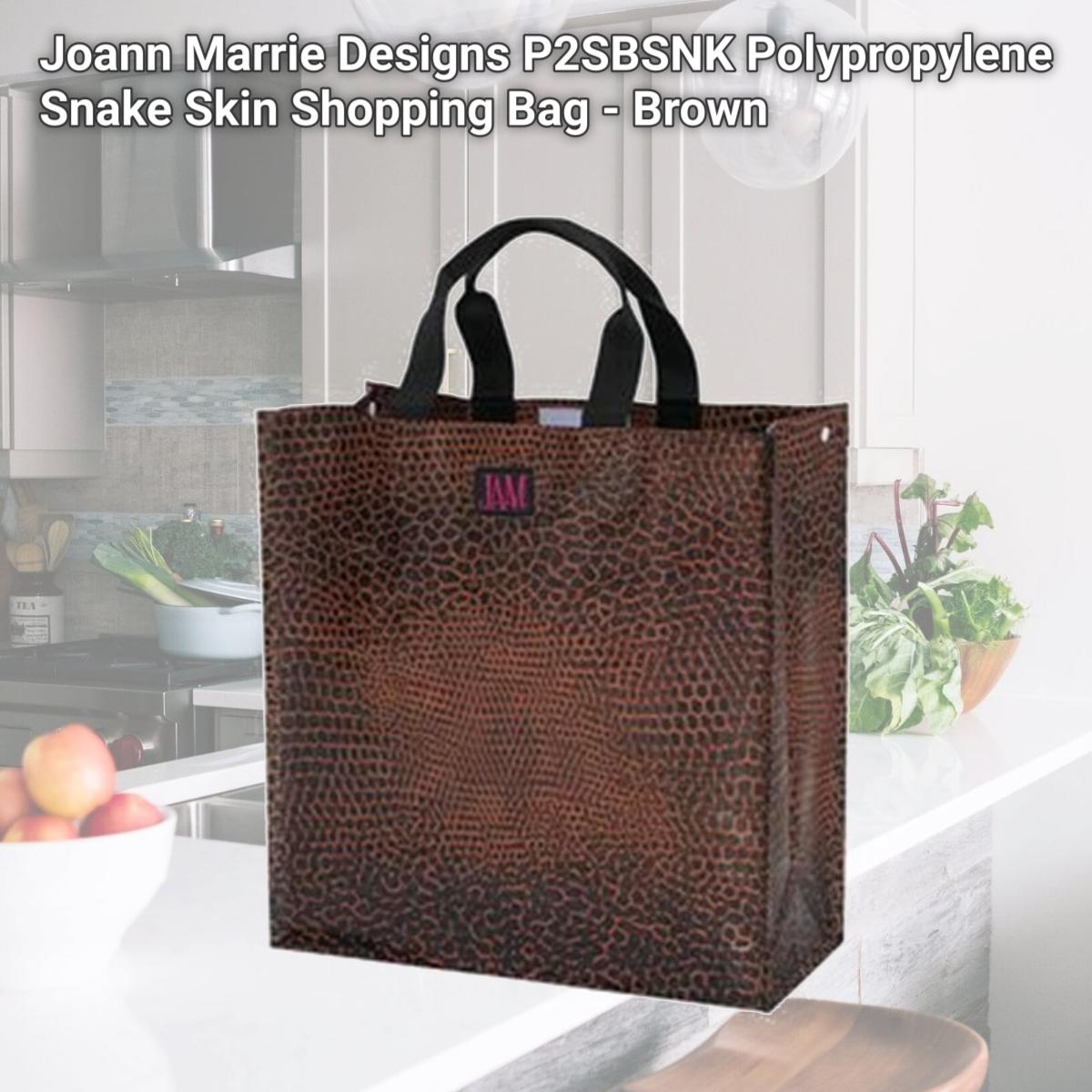 Picture of Joann Marrie Designs P2SBSNK Polypropylene Snake Skin Shopping Bag - Brown