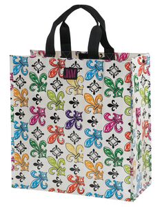 Joann Marrie Designs P2sbfdl2 Polypropylene Fleur De Lis Pattern Shopping Bag - Assorted Color
