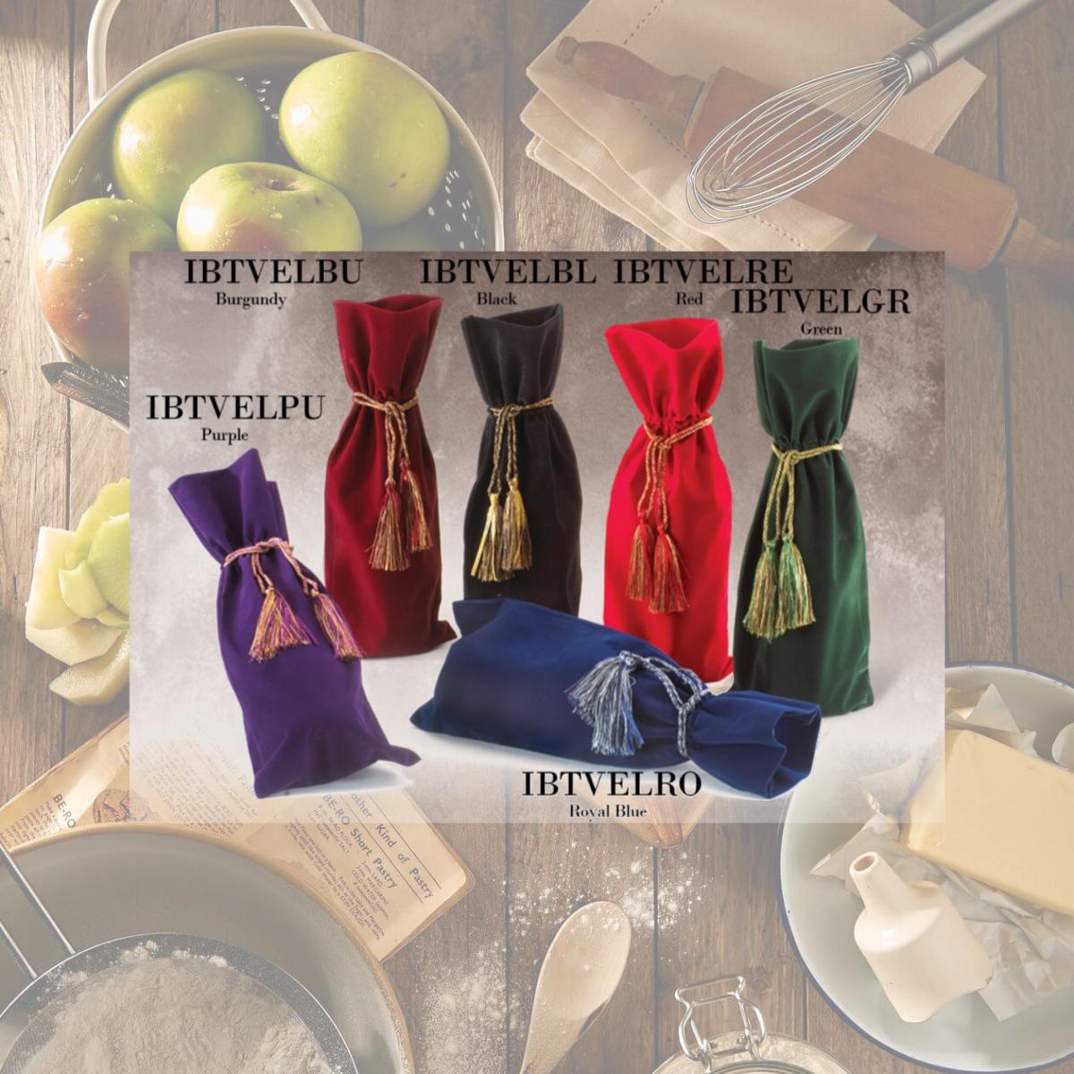 Picture of Joann Marrie Designs IBTVELRE Velvety Wine Bag - Red