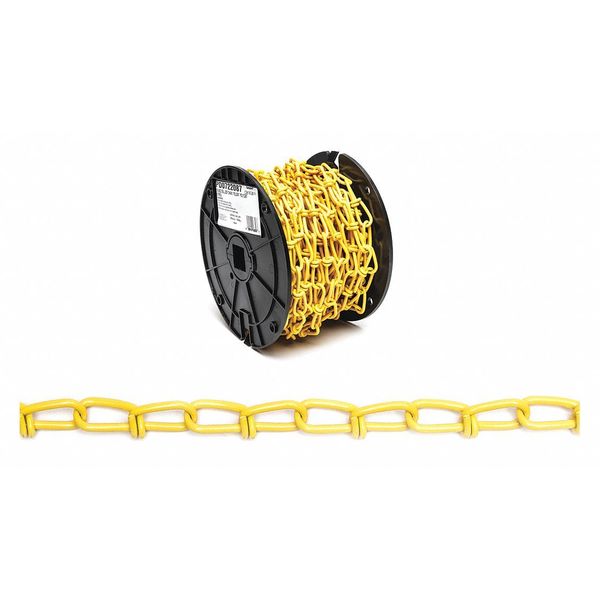 Pd0722027n 2-0 X 125 Ft. Double Loop Chain, Yellow - Case Of 125