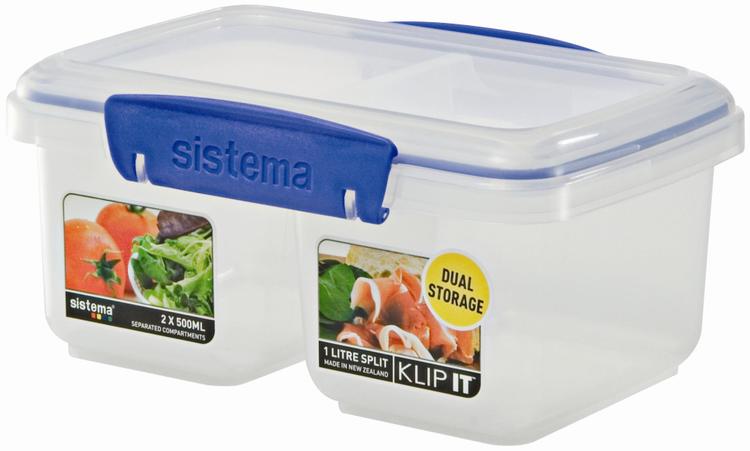 Rubbermaid Food Products 1620zs 1 Ltr Puff Rectangle Storage Split Food Container - Pack Of 6