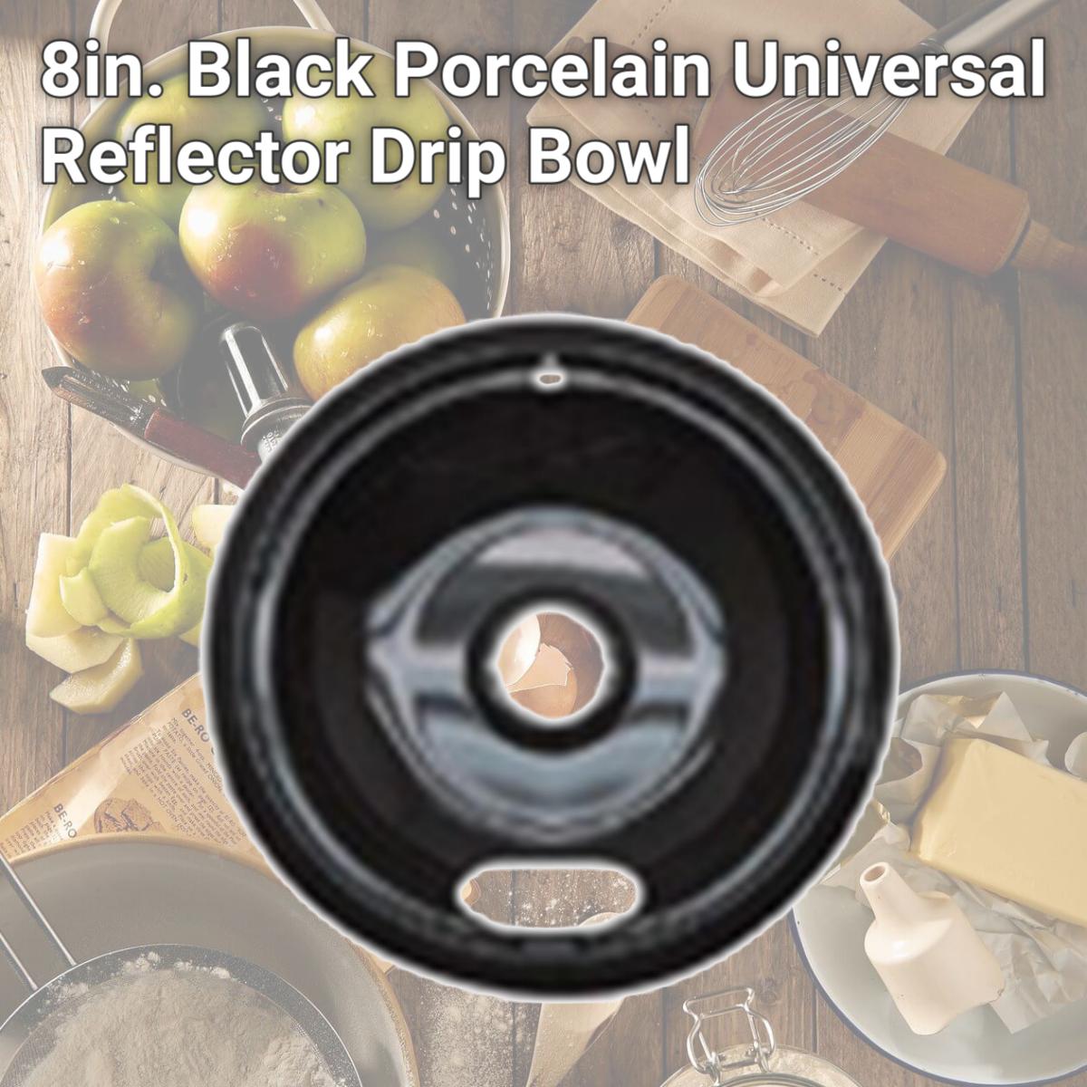Picture of Range Kleen 8in. Black Porcelain Universal Reflector Drip Bowl  P102