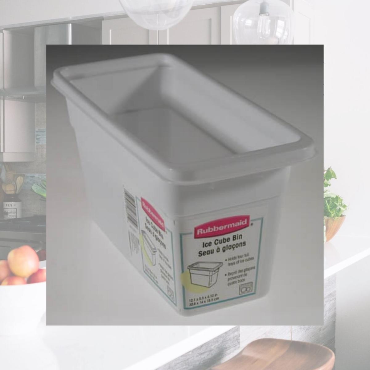 Picture of Rubbermaid 2862RDWHT White Ice Cube Storage Bin