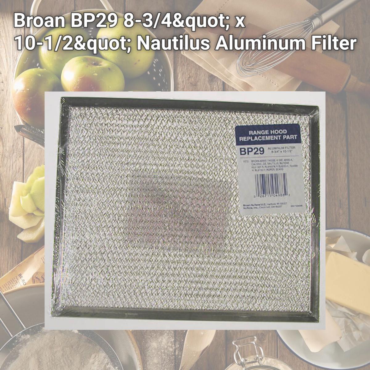 Picture of Broan BP29 8-3/4" x 10-1/2" Nautilus Aluminum Filter