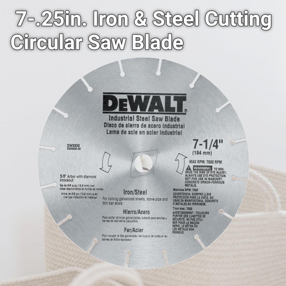 Picture of Dewalt Accessories 7-.25in. Iron & Steel Cutting Circular Saw Blade DW3330