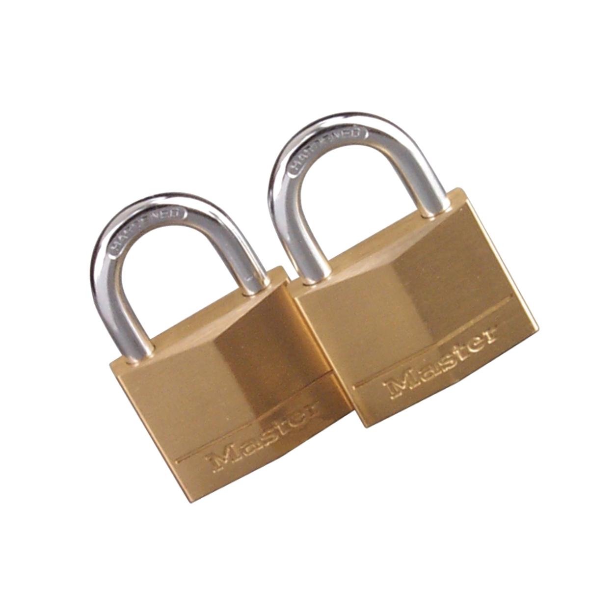 Picture of Master Lock 2 Pack .56in. Brass Padlock  140T