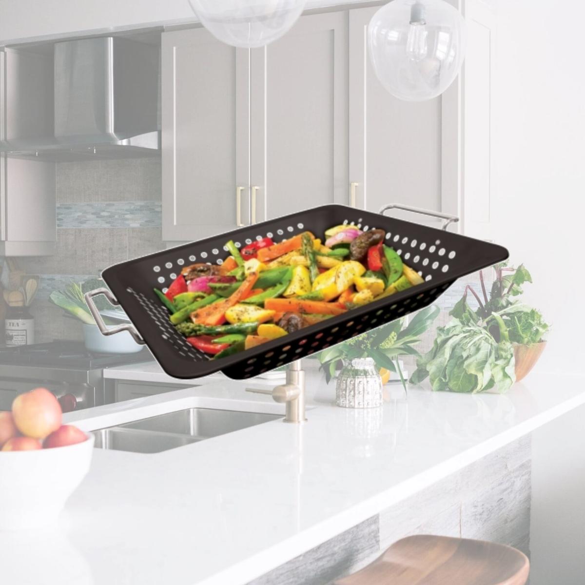 Picture of Onward Grill Pro Square Porcelain Coated Grill Top Wok  98121