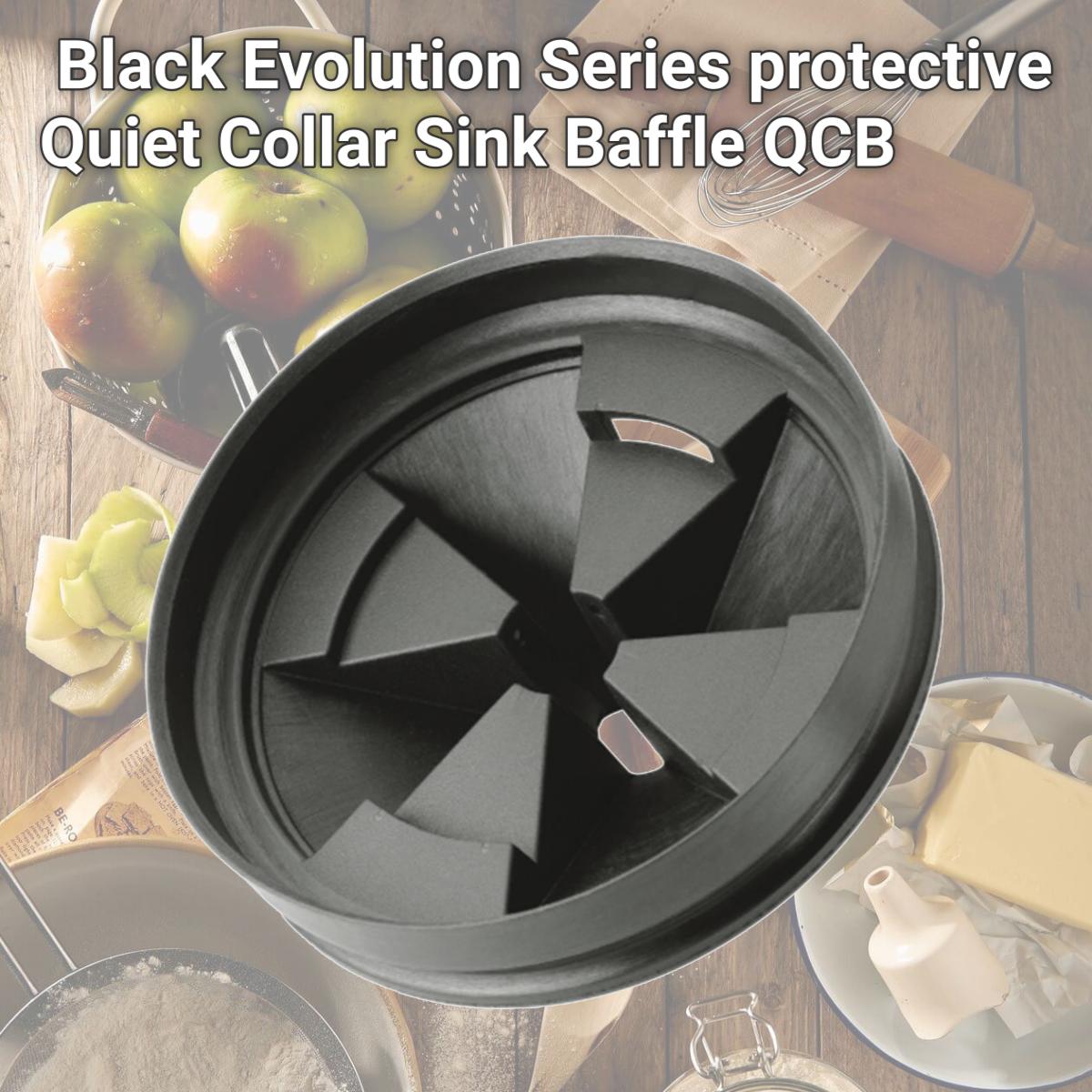 Picture of In-sink-erator Black Evolution Series protective Quiet Collar Sink Baffle QCB