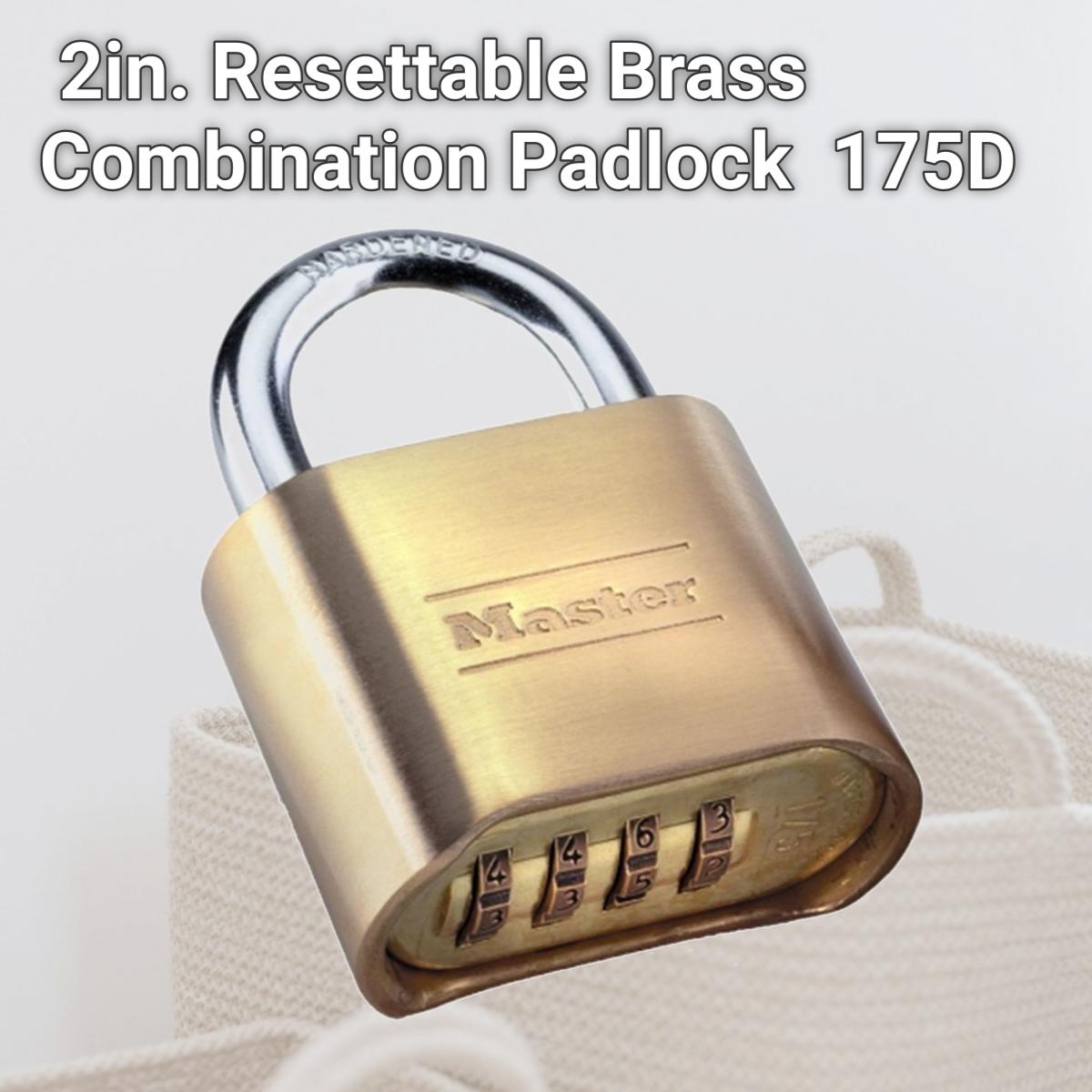 Picture of Master Lock 2in. Resettable Brass Combination Padlock  175D