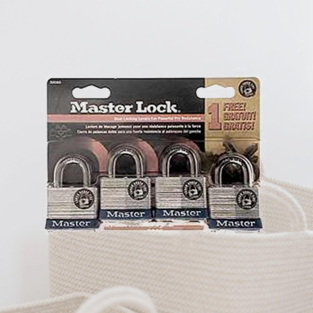 Picture of Master Lock 4 Pack No. 3 Padlock  3008D