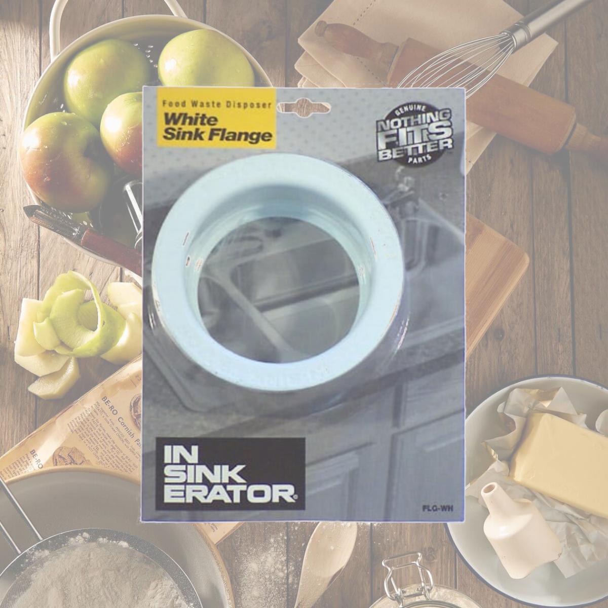 Picture of In-sink-erator White Garbage Disposer Sink Flanges  FLGWH