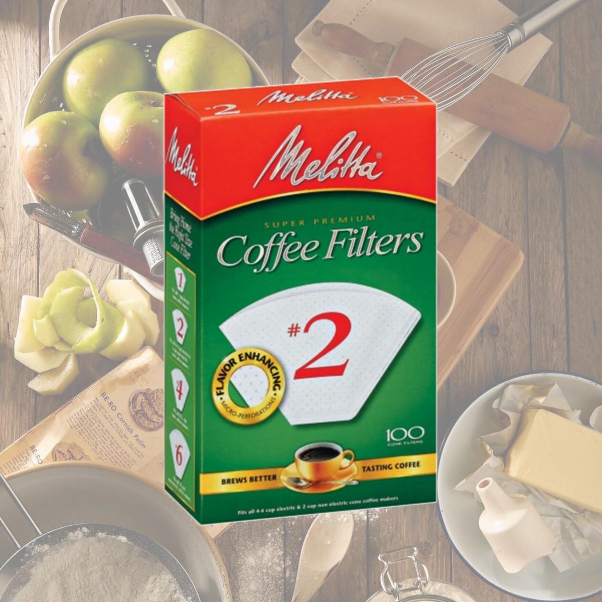 Picture of Melitta 622712 100 Count No. 2 White Cone Coffee Filters