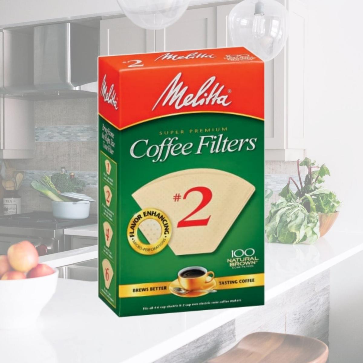 Picture of Melitta 622752 100 Count No. 2 Natural Brown Cone Coffee Filters 