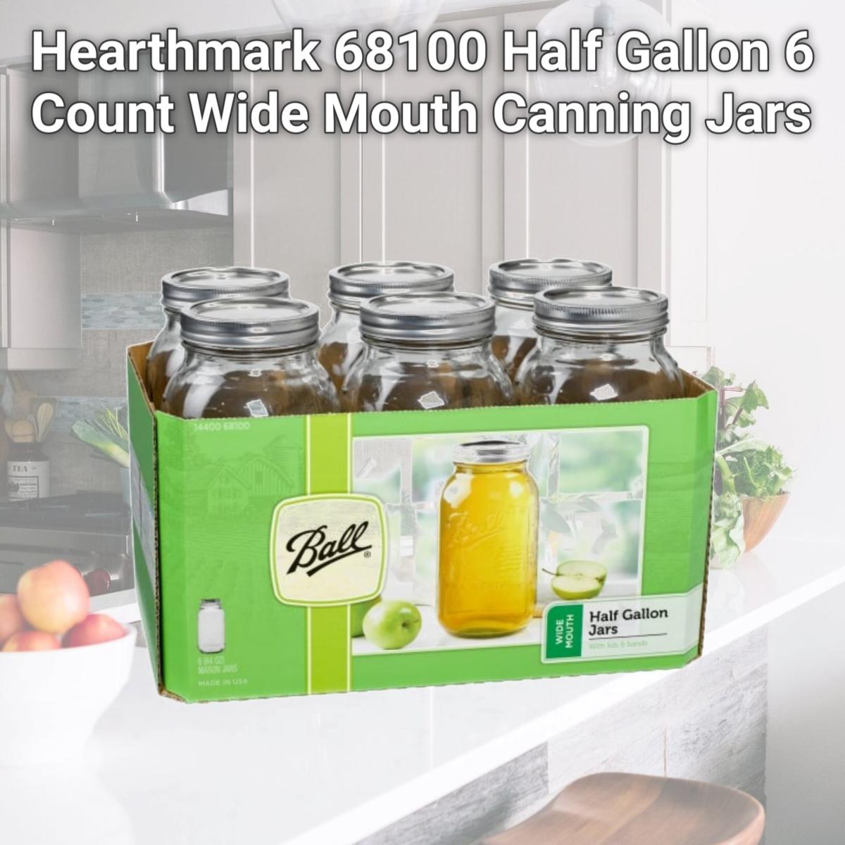 Picture of Hearthmark 68100 Half Gallon 6 Count Wide Mouth Canning Jars
