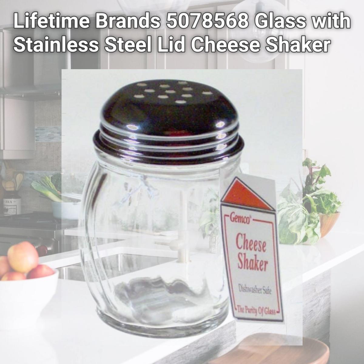 Picture of Lifetime Brands 5078568 Glass with Stainless Steel Lid Cheese Shaker