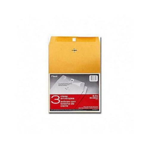 Mead Products 76014 Mead Products 76014 10 In. X 13 In. Heavyweight Kraft Clasp Envelopes 3 Count