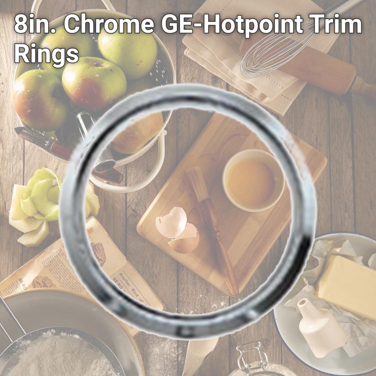 Picture of Range Kleen 8in. Chrome GE-Hotpoint Trim Rings  R8GE