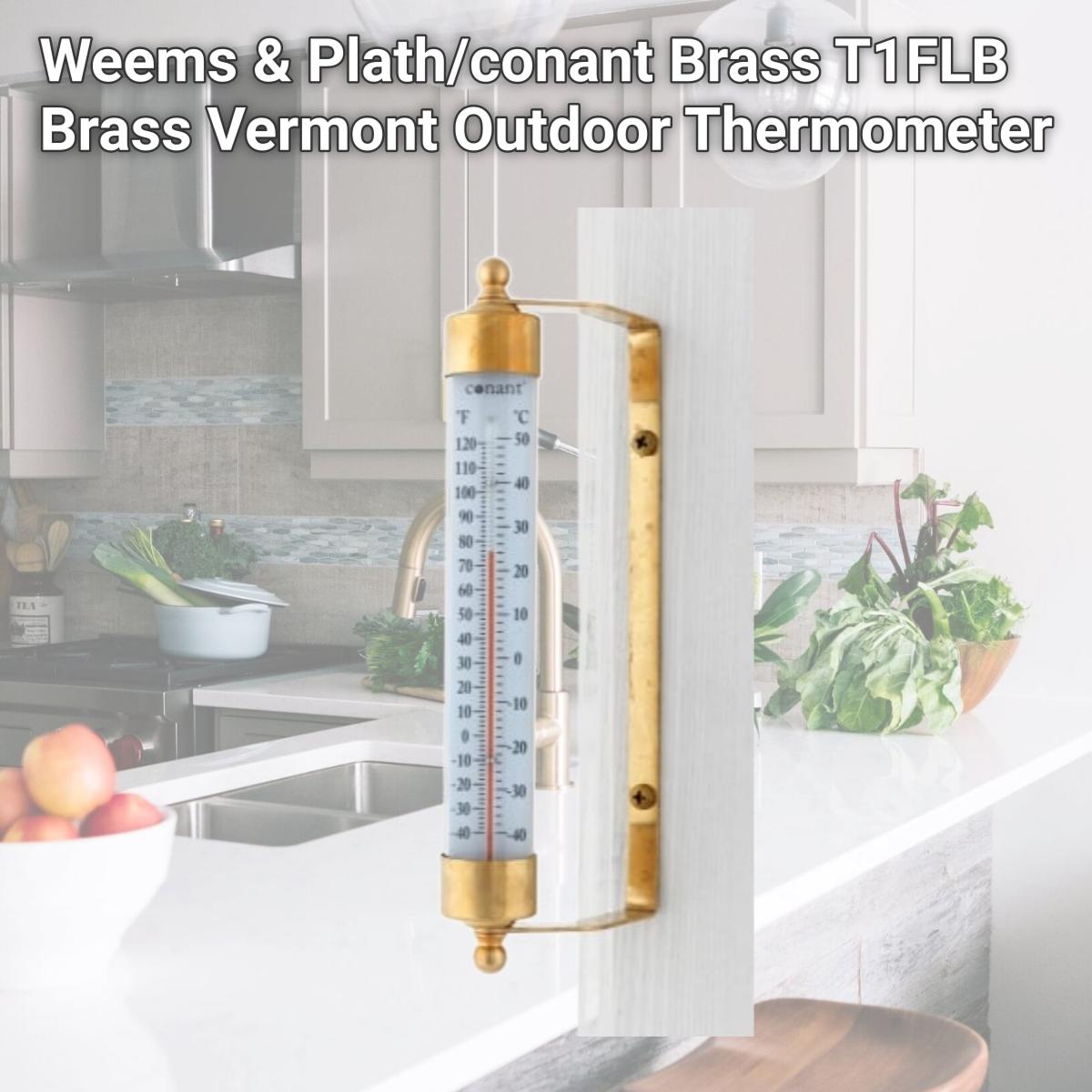 Picture of Weems & Plath/conant Brass T1FLB Brass Vermont Outdoor Thermometer