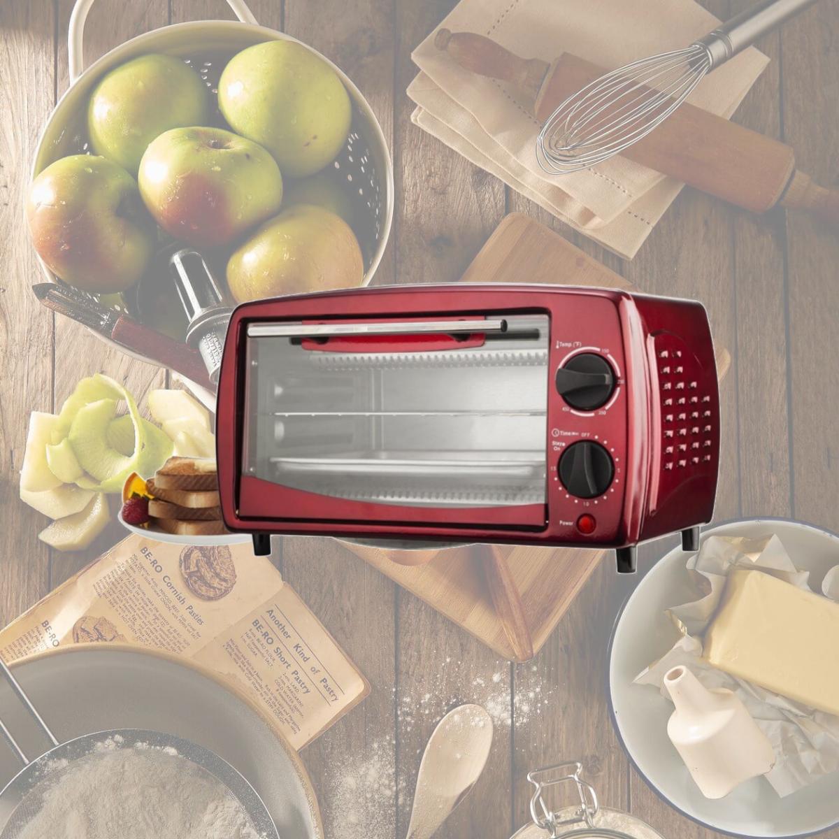 Picture of Brentwood TS-345R Red 4 Slice Toaster Oven- 14.5 x 9.5 x 8.5 in.