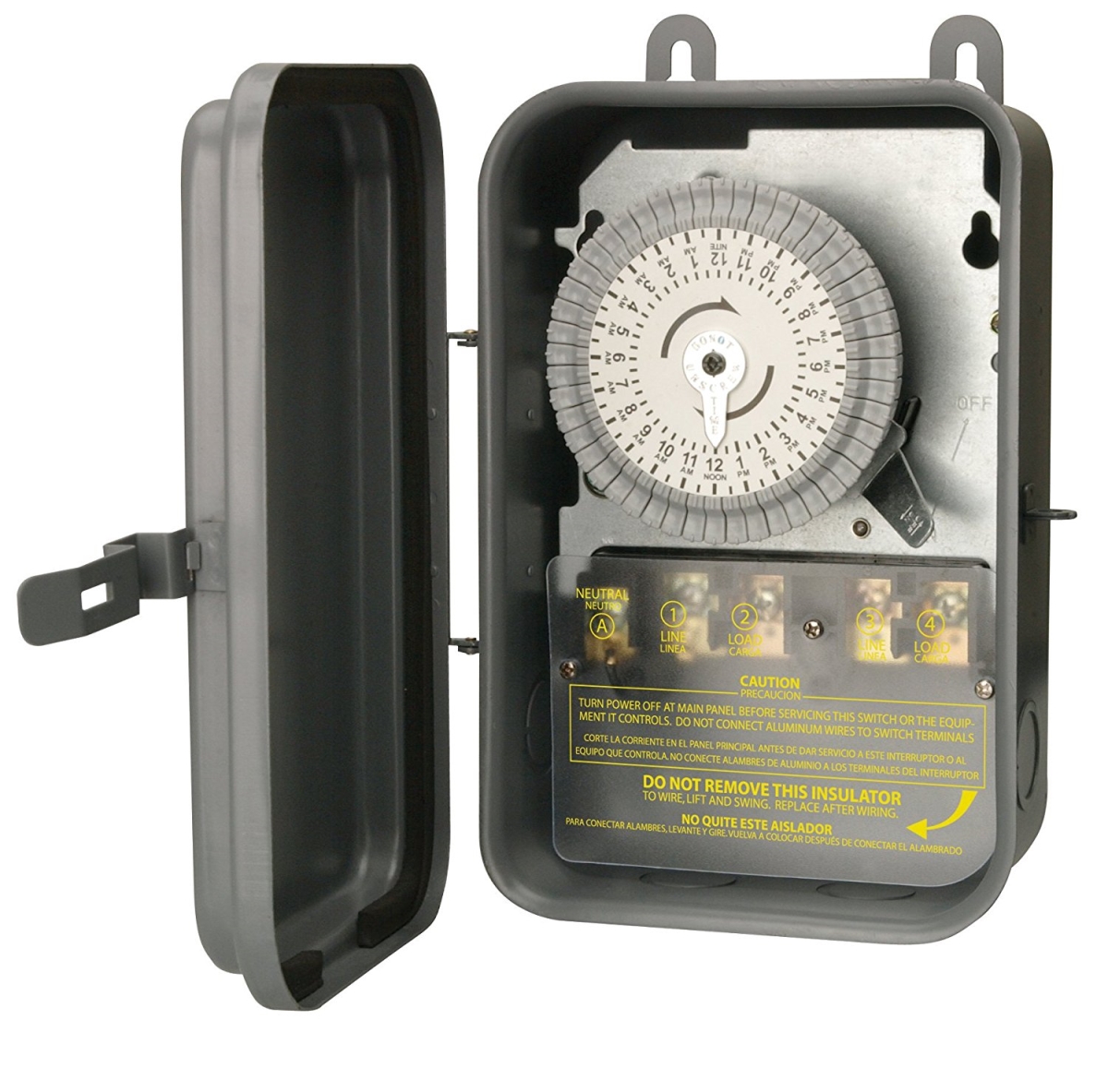 Woods 59104RWD 40A Outdoor Weatherproof Timer with Metal Box Black Woods 59104RWD 40A Outdoor Weatherproof Timer with Metal Box Black